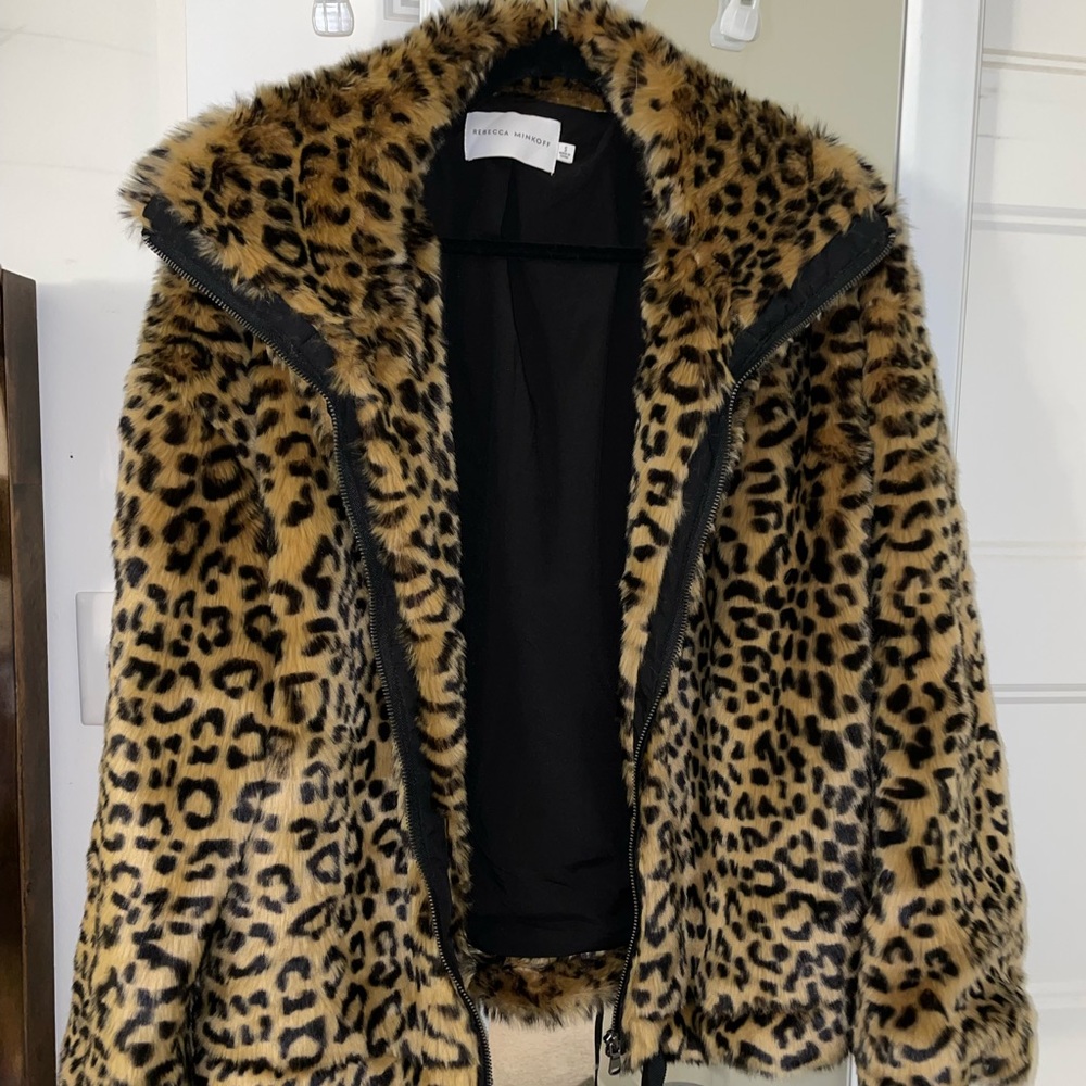 Rebecca Minkoff Faux Fur Leopard Jacket